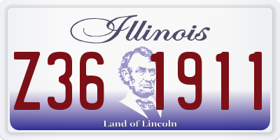 IL license plate Z361911