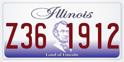 IL license plate Z361912