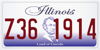 IL license plate Z361914