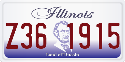 IL license plate Z361915
