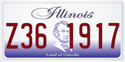 IL license plate Z361917