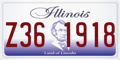 IL license plate Z361918