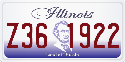 IL license plate Z361922