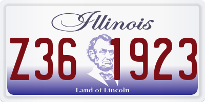 IL license plate Z361923