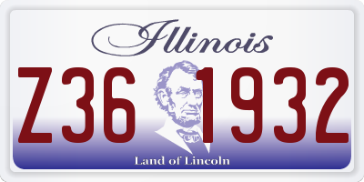 IL license plate Z361932