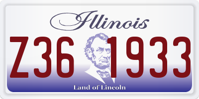 IL license plate Z361933