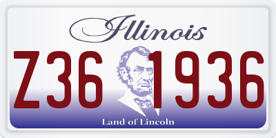 IL license plate Z361936