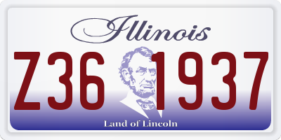 IL license plate Z361937
