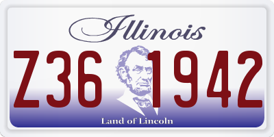 IL license plate Z361942