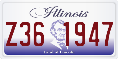 IL license plate Z361947