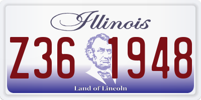 IL license plate Z361948