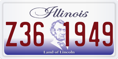 IL license plate Z361949