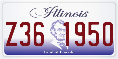 IL license plate Z361950