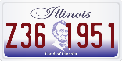 IL license plate Z361951
