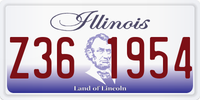IL license plate Z361954