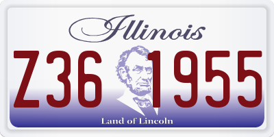 IL license plate Z361955