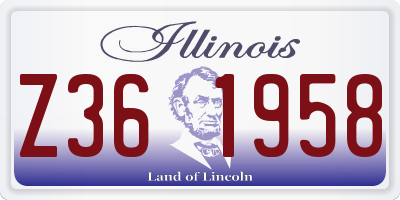 IL license plate Z361958