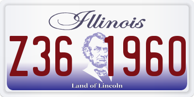 IL license plate Z361960