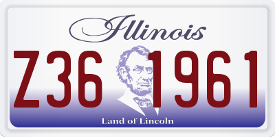 IL license plate Z361961