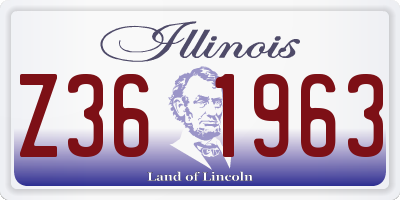 IL license plate Z361963
