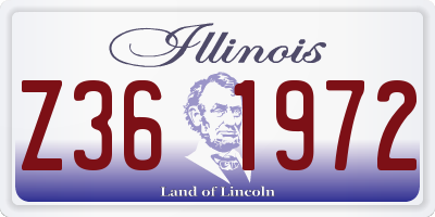 IL license plate Z361972