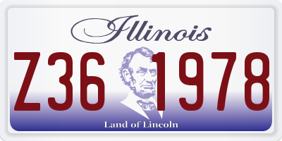 IL license plate Z361978