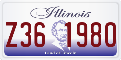 IL license plate Z361980