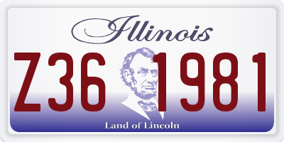 IL license plate Z361981