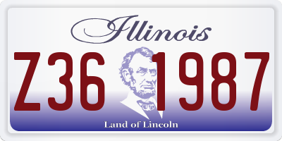 IL license plate Z361987