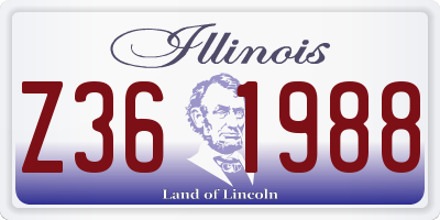 IL license plate Z361988