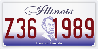IL license plate Z361989