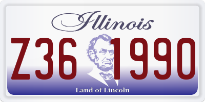 IL license plate Z361990