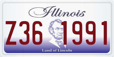 IL license plate Z361991