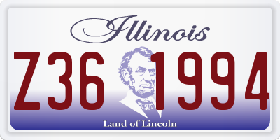 IL license plate Z361994