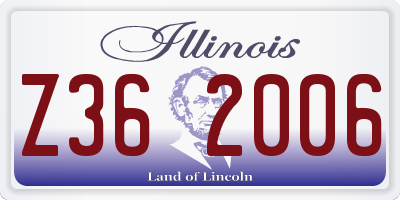 IL license plate Z362006