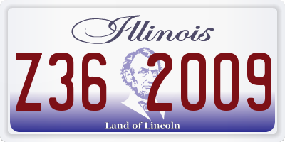 IL license plate Z362009