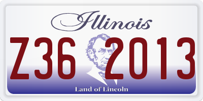 IL license plate Z362013