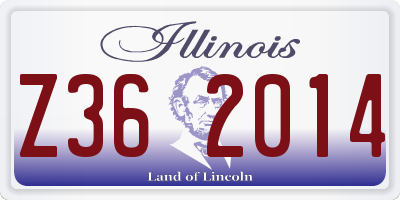 IL license plate Z362014