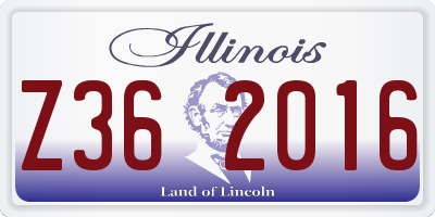 IL license plate Z362016