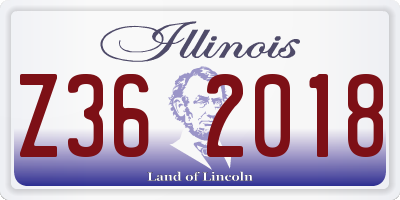 IL license plate Z362018