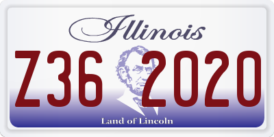 IL license plate Z362020