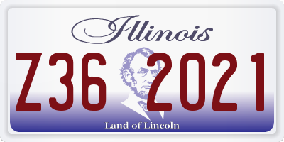 IL license plate Z362021