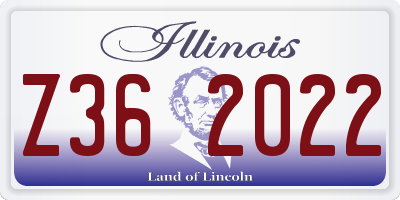 IL license plate Z362022
