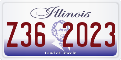 IL license plate Z362023