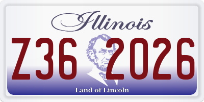 IL license plate Z362026