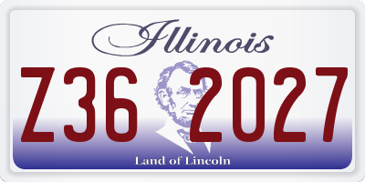 IL license plate Z362027