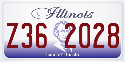 IL license plate Z362028