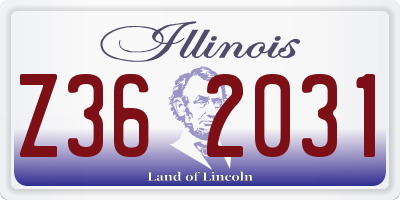 IL license plate Z362031