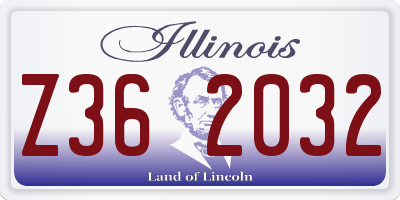 IL license plate Z362032