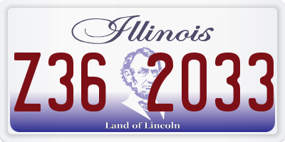 IL license plate Z362033